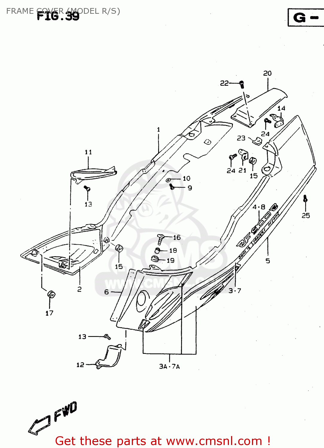 FRAME COVER (MODEL R/S) RF900R 1998 (W) (E02 E04 E18 E22 E24 E25 E34 E39) / P37