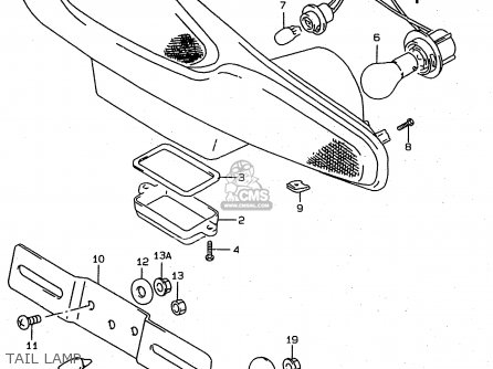 TAIL LAMP - RF900R 1998 (W) (E02 E04 E18 E22 E24 E25 E34 E39) / P37