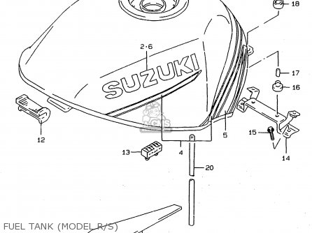 FUEL TANK (MODEL R/S) - RF900R 1998 (W) (E02 E04 E18 E22 E24 E25 E34 E39) / P37