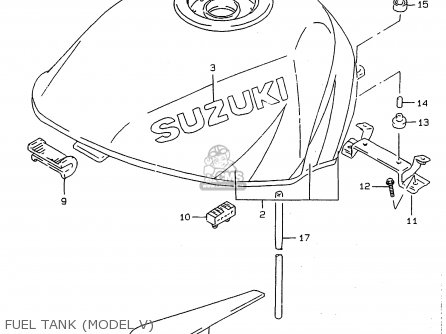 FUEL TANK (MODEL V) - RF900R 1998 (W) (E02 E04 E18 E22 E24 E25 E34 E39) / P37