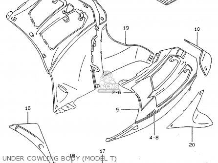 UNDER COWLING BODY (MODEL T) - RF900R 1998 (W) (E02 E04 E18 E22 E24 E25 E34 E39) / P37