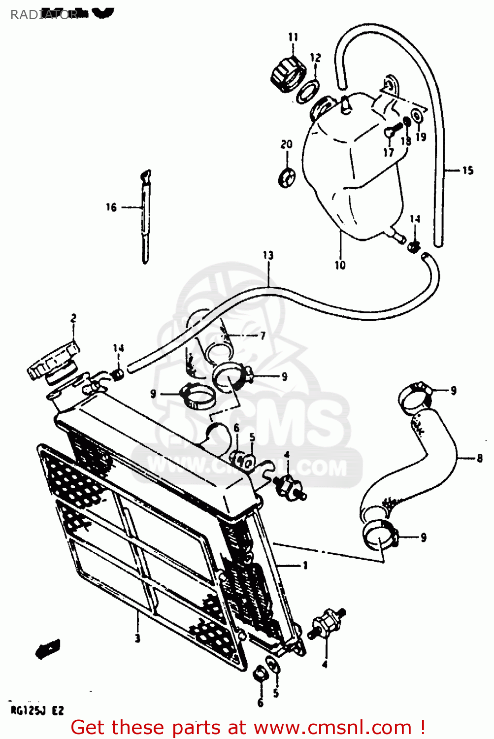 RADIATOR RG125 1988 (J)