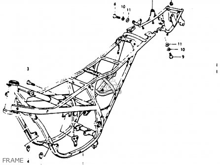 FRAME - RG125A 1988 (J) (E04 E15 E17 E18 E30)