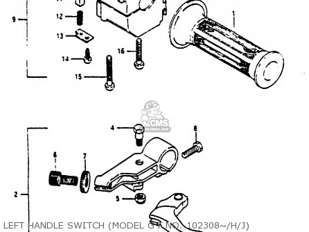LEFT HANDLE SWITCH (MODEL G F.NO. 102308~/H/J) - RG125A 1988 (J) (E04 E15 E17 E18 E30)