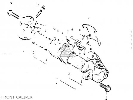 FRONT CALIPER - RG125A 1988 (J) (E04 E15 E17 E18 E30)