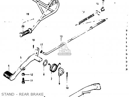 STAND - REAR BRAKE - RG125AU 1988 (J) (E01)