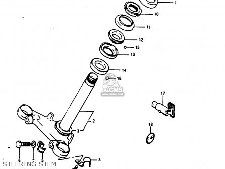 STEERING STEM - RG125AU 1988 (J) (E01)