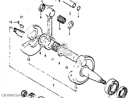 CRANKSHAFT - RG125AU 1988 (J) (E01)