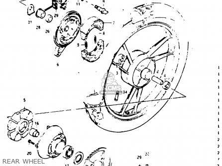 REAR WHEEL - RG125AU 1988 (J) (E01)