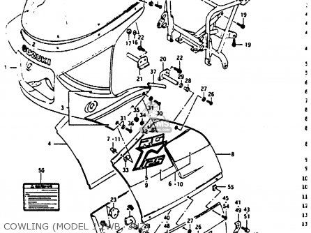 COWLING (MODEL J 2WB, 3HZ) - RG125AU 1988 (J) (E01)