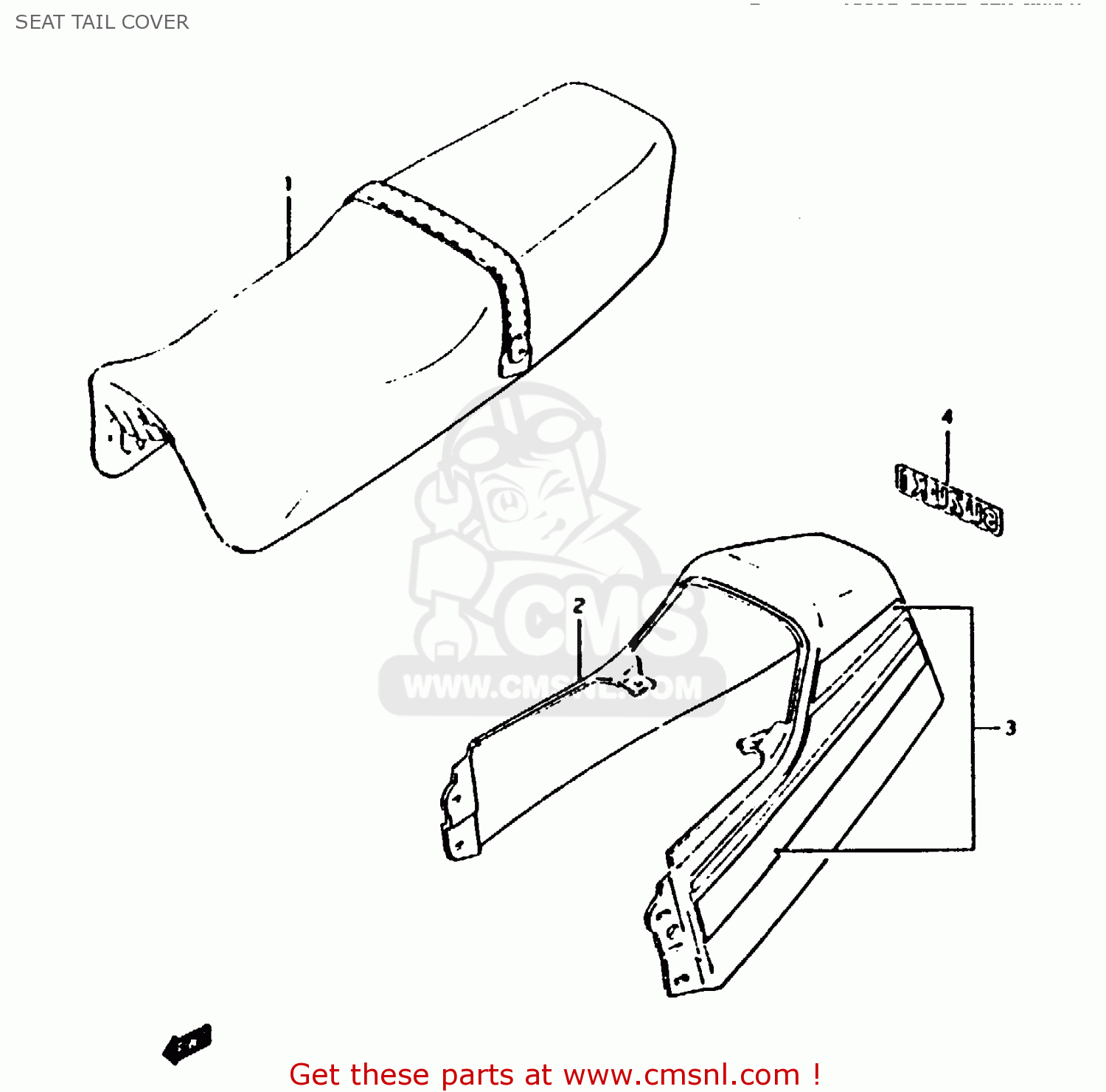 SEAT TAIL COVER RG125B 1988 (J)