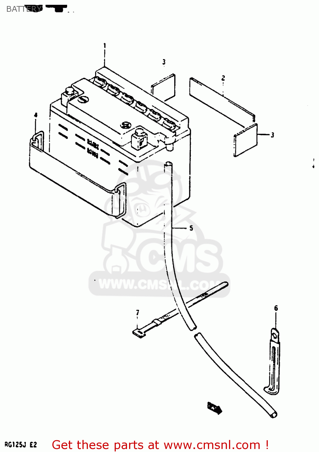 BATTERY RG125BU 1988 (J) (E02 E04)