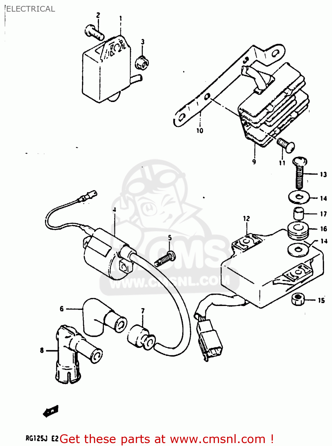ELECTRICAL RG125BU 1988 (J) (E02 E04)