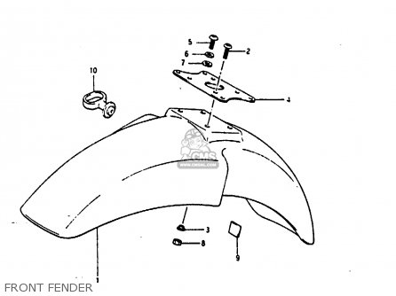 FRONT FENDER - RG125BU 1988 (J) (E02 E04)