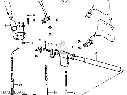 HANDLEBAR - RG125BU 1988 (J) (E02 E04)