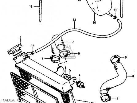 RADIATOR - RG125C 1986 (G) (E02 E04 E15 E17 E18 E21 E24 E30)