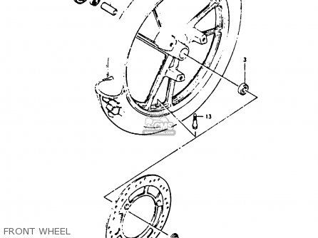FRONT WHEEL - RG125C 1986 (G) (E02 E04 E15 E17 E18 E21 E24 E30)