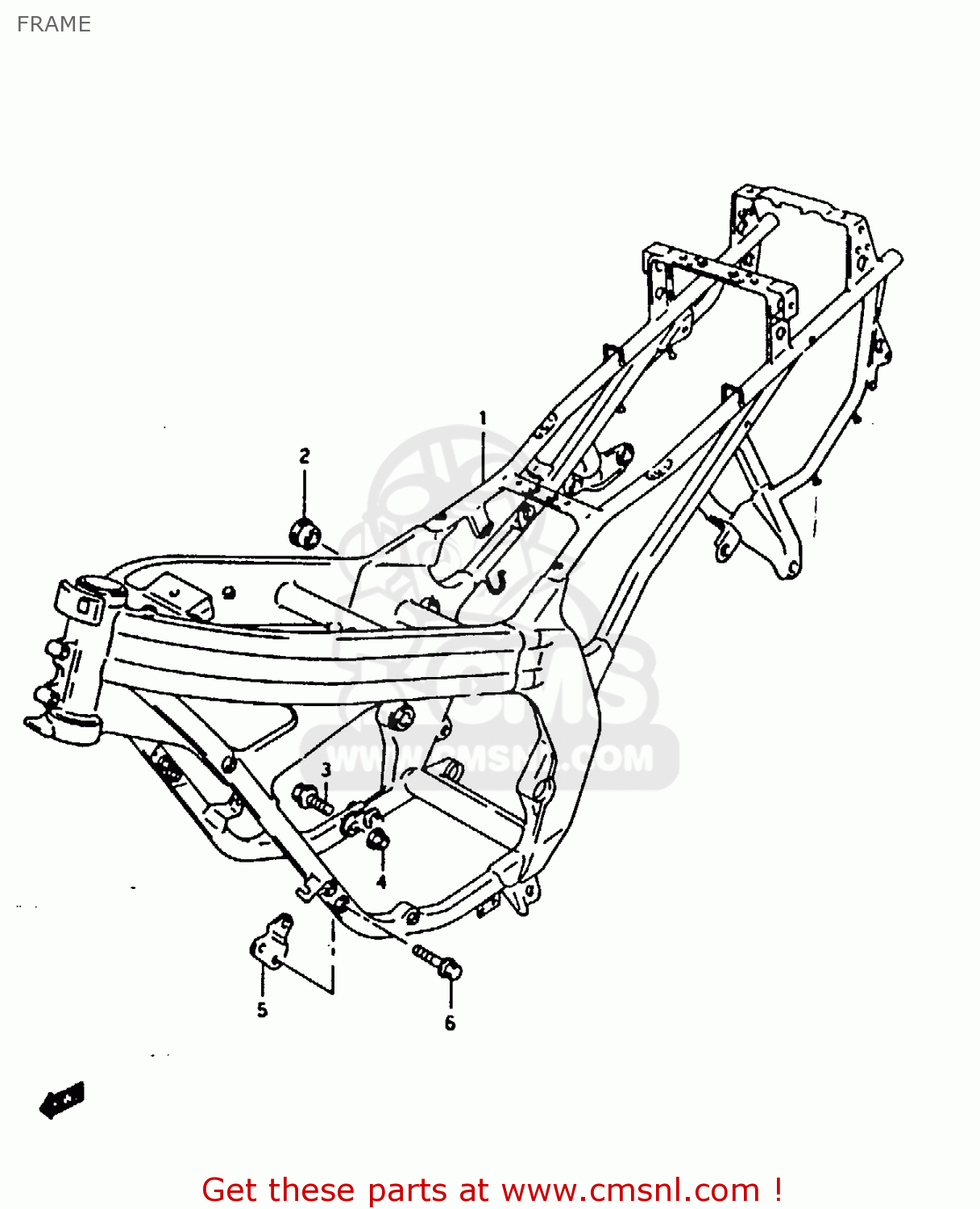 FRAME RG125F 1992 (N) (E01 E02 E04 E15 E17 E18 E34)