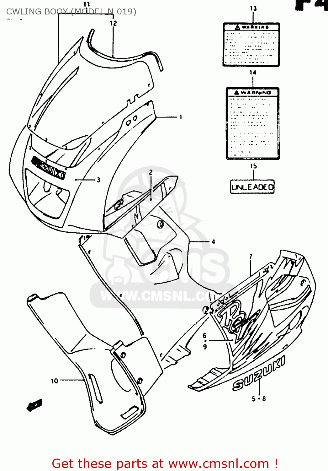 CWLING BOOY (MODEL N 019) RG125F 1992 (N) (E01 E02 E04 E15 E17 E18 E34)