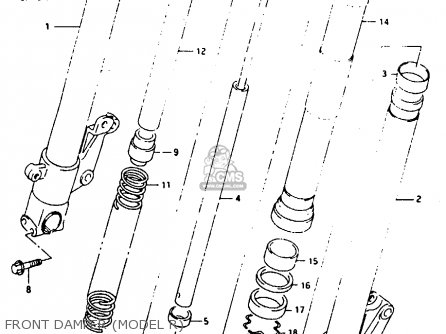 FRONT DAMPER (MODEL R) - RG125F 1992 (N) (E01 E02 E04 E15 E17 E18 E34)