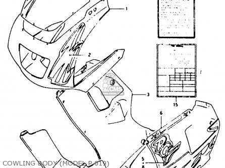 COWLING BODY (MODEL P 019) - RG125F 1992 (N) (E01 E02 E04 E15 E17 E18 E34)
