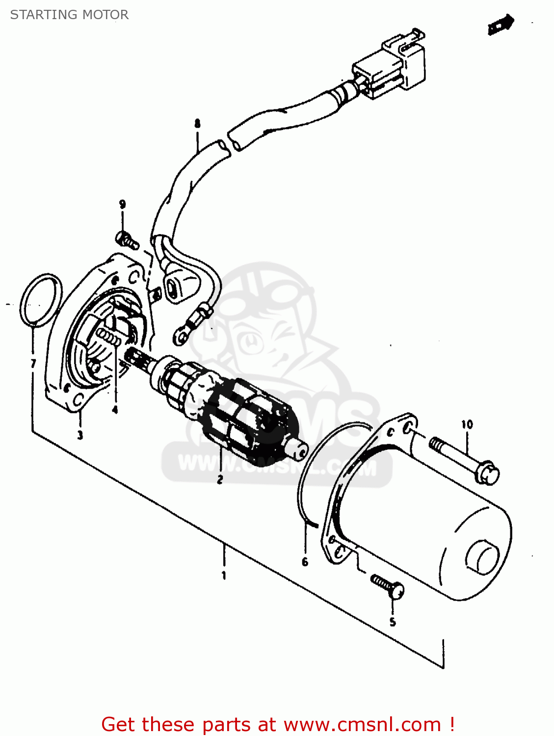 STARTING MOTOR RG125F 1993 (P) (E01 E15 E17 E18 E34)