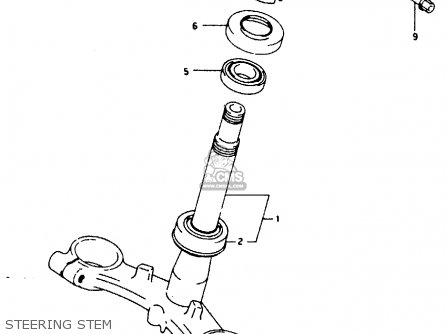 STEERING STEM - RG125F 1993 (P) (E01 E15 E17 E18 E34)