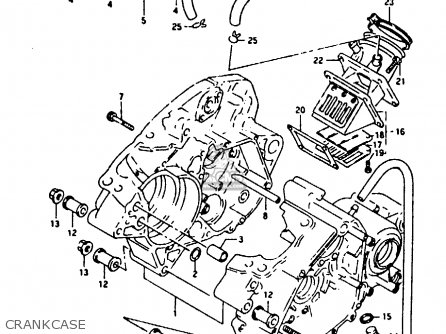 CRANKCASE - RG125F 1993 (P) (E01 E15 E17 E18 E34)