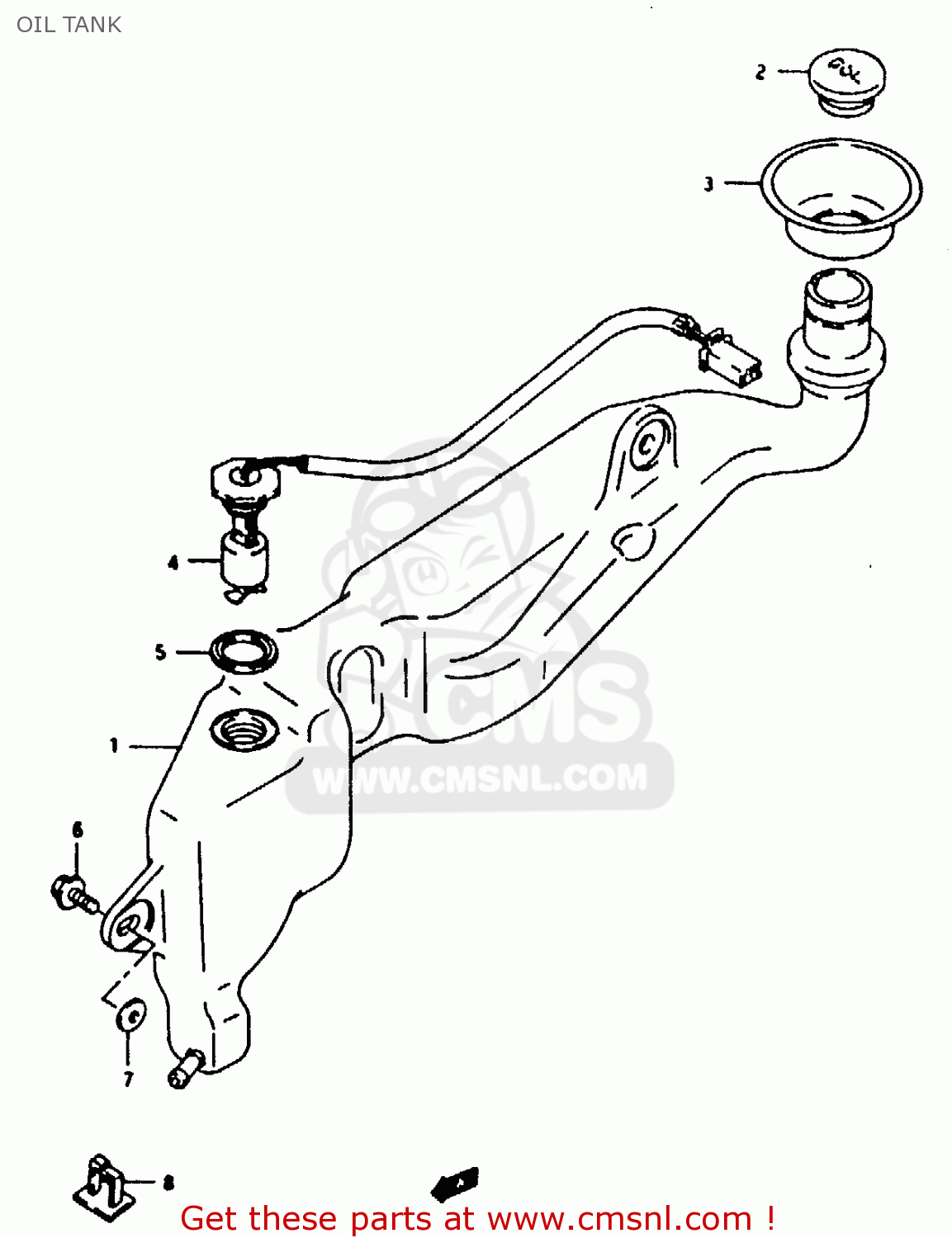 OIL TANK RG125F 1994 (R) (E15 E18 E34)