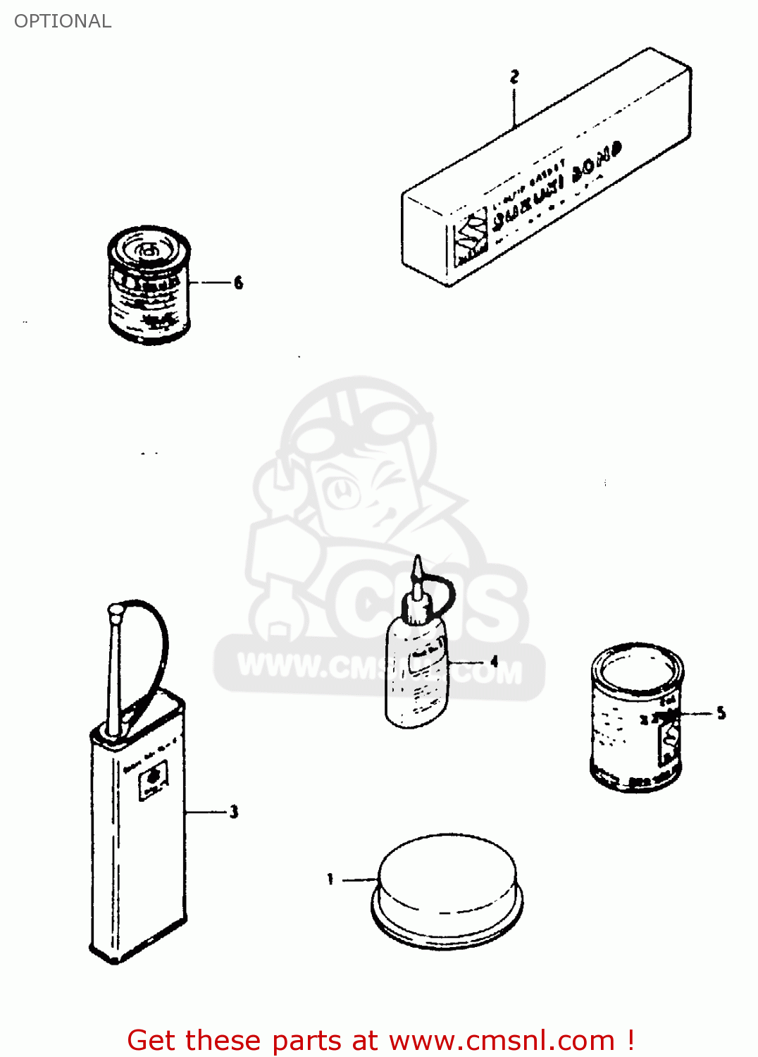 OPTIONAL RG125F 1994 (R) (E15 E18 E34)
