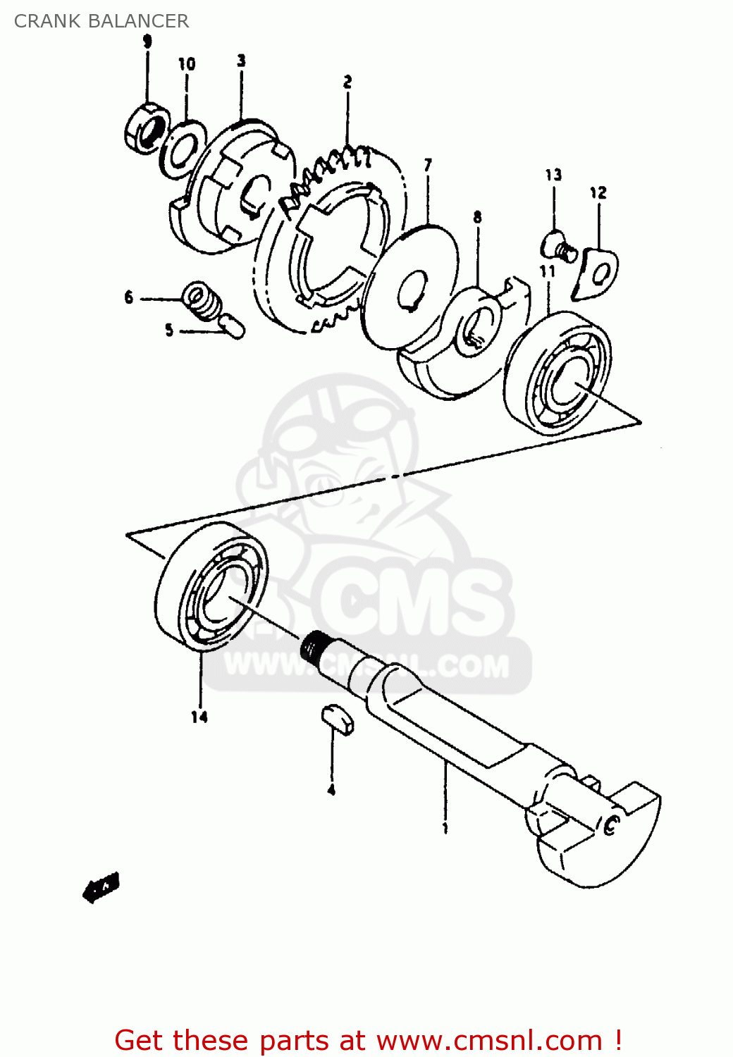 CRANK BALANCER RG125F 1994 (R) (E15 E18 E34)