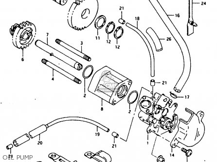 OIL PUMP - RG125F 1994 (R) (E15 E18 E34)
