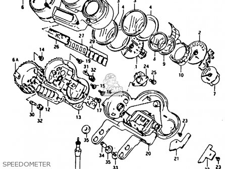 SPEEDOMETER - RG125F 1994 (R) (E15 E18 E34)