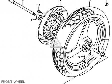 FRONT WHEEL - RG125F 1994 (R) (E15 E18 E34)