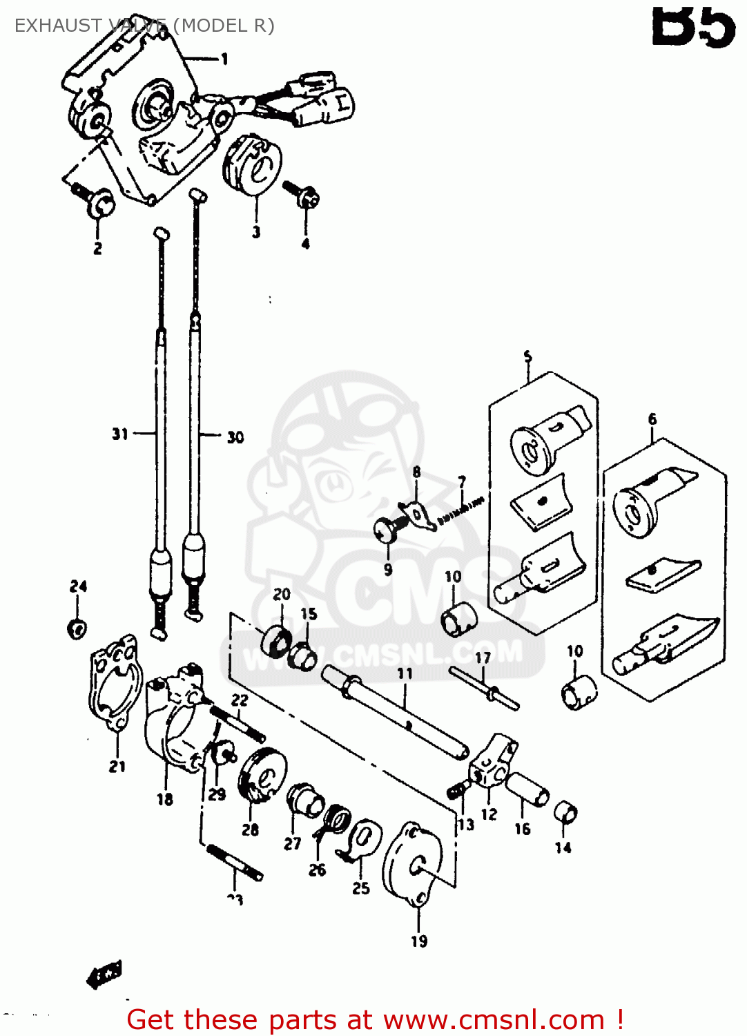 Suzuki RG125FU 1992 (N) (E02 E04) EXHAUST VALVE (MODEL R) - buy ...