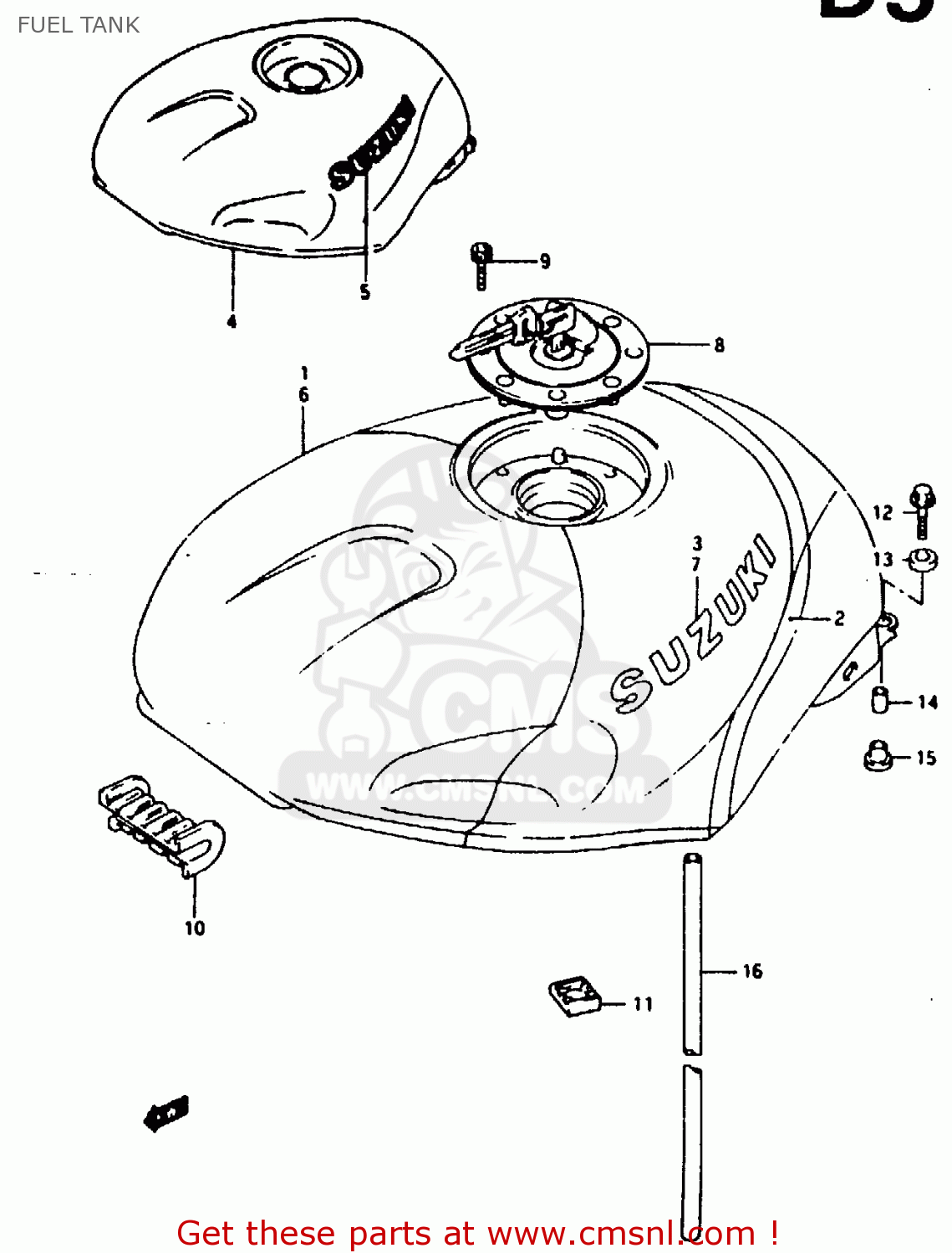 FUEL TANK RG125FU 1992 (N) (E02 E04)