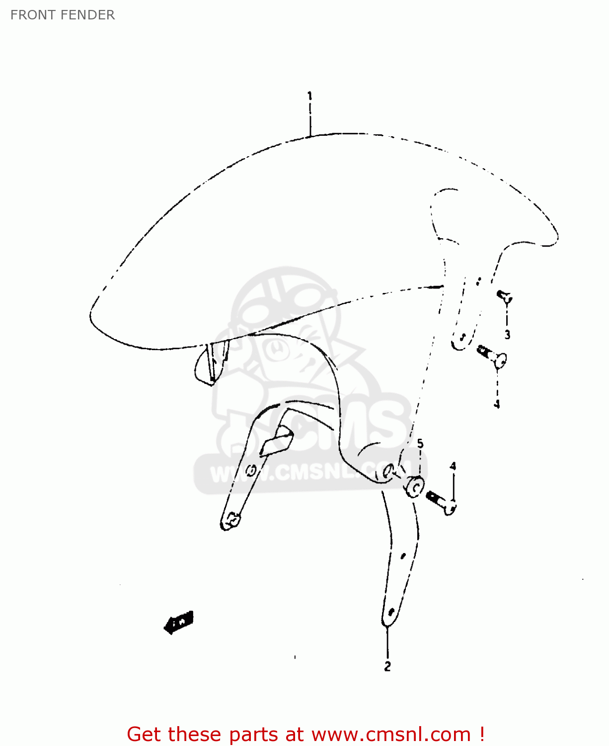 FRONT FENDER RG125FU 1992 (N) (E02 E04)