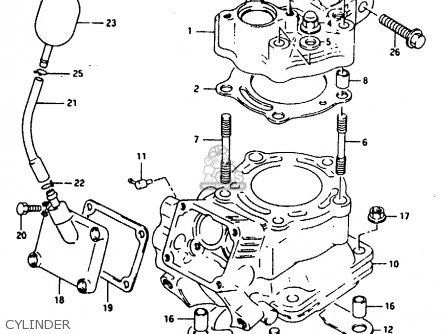 CYLINDER - RG125FU 1992 (N) (E02 E04)
