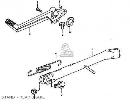 STAND - REAR BRAKE - RG125FU 1992 (N) (E02 E04)