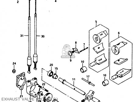 EXHAUST VALVE (MODEL R) - RG125FU 1992 (N) (E02 E04)