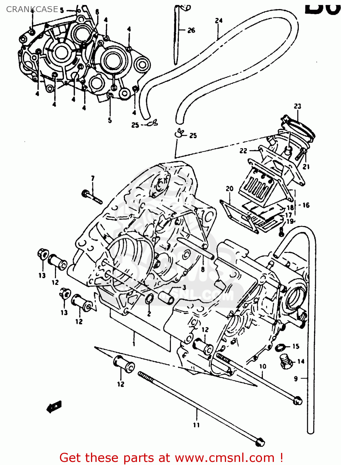 CRANKCASE RG125FU 1993 (P) (E02 E04)