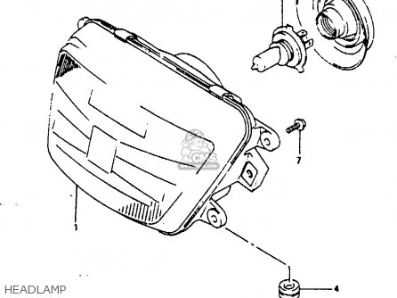 HEADLAMP - RG125FU 1993 (P) (E02 E04)