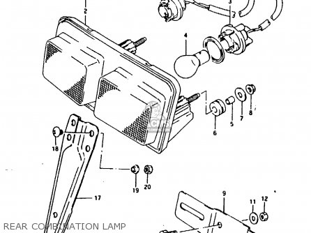 REAR COMBINATION LAMP - RG125FU 1993 (P) (E02 E04)