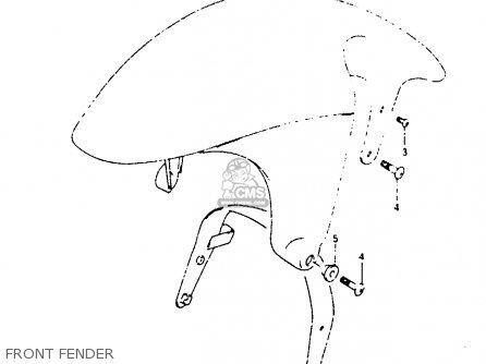 FRONT FENDER - RG125FU 1993 (P) (E02 E04)