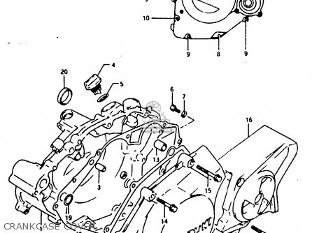 CRANKCASE COVER - RG125FU 1993 (P) (E02 E04)