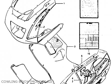 COWLING BOOY (MODEL P ILE) - RG125FU 1993 (P) (E02 E04)
