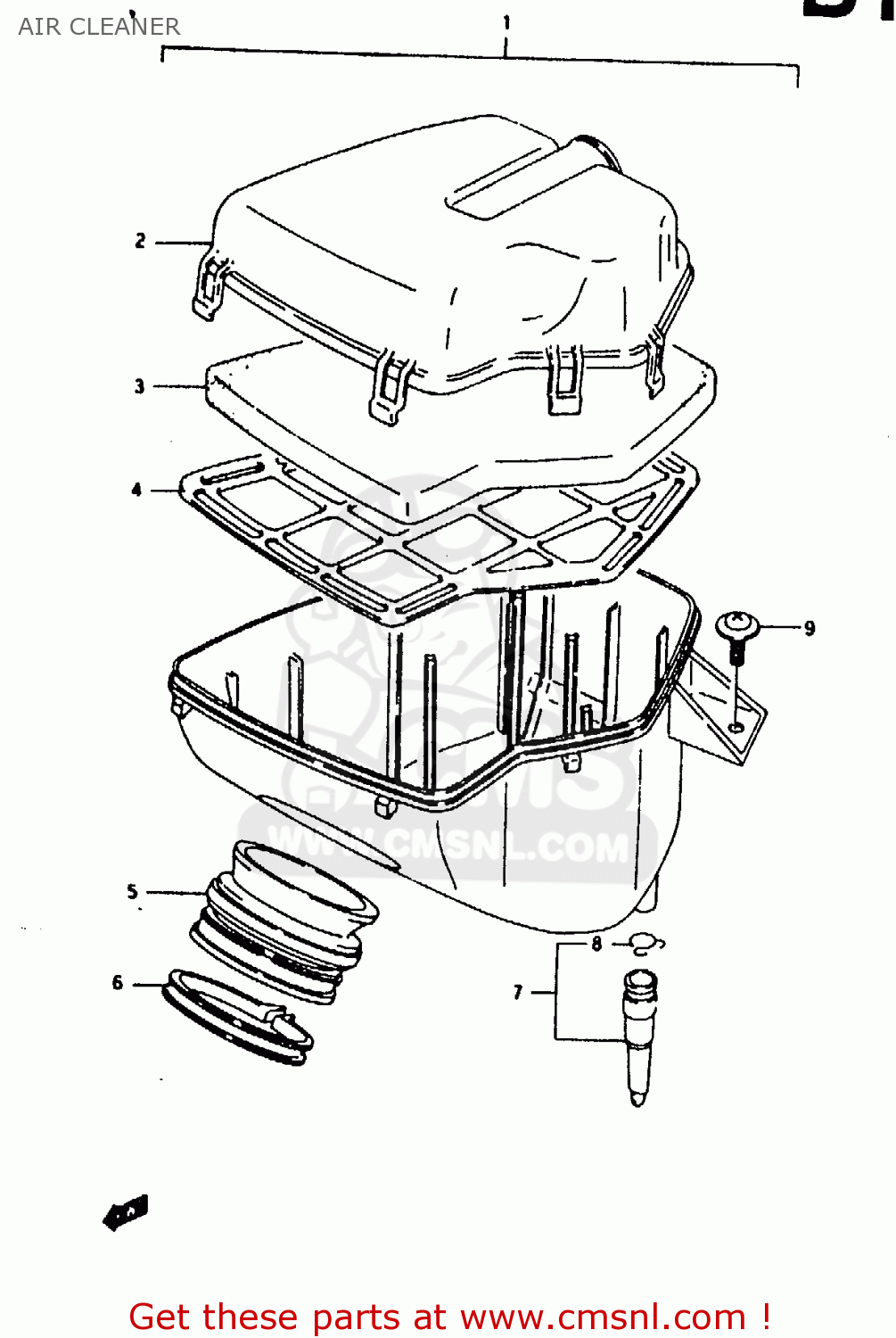 AIR CLEANER RG125FU 1994 (R) (E02 E04)