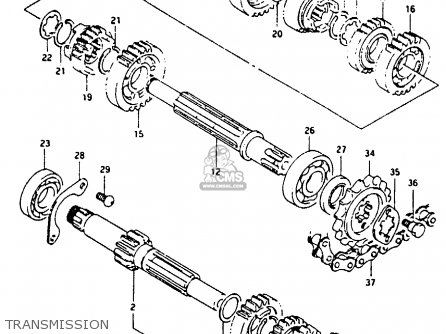 TRANSMISSION - RG125FU 1994 (R) (E02 E04)