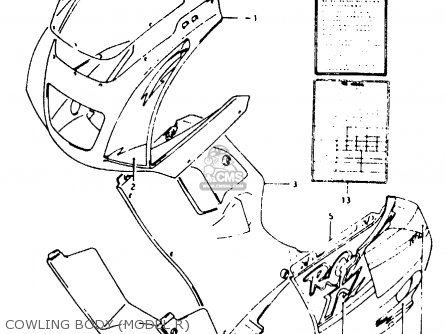 COWLING BODY (MODEL R) - RG125FU 1994 (R) (E02 E04)