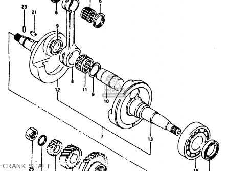 CRANK SHAFT - RG125FU 1994 (R) (E02 E04)
